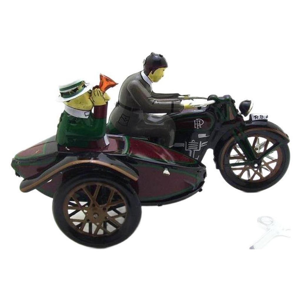 Vintage Men on Tin Tricycle Tin Toy Nostalgic Wind Up Collectible for Home or Coffee Shop Decoration