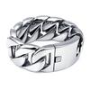 Pulseira de Corrente Curb Cubana Cor Ouro Prata Pesada 26MM Homens Mulheres Hiphop Arco-íris Aço Inoxidável Biker Moto Pulseira Joia