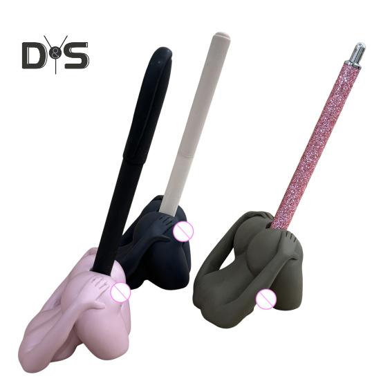 Sexy Ass Pen Holder 3D Funny Ass Pencil Pen Stand Synthetic Resin Butt-shaped Pen Holder Desk Organizer