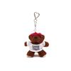 And Trendy White Brown Teddy Bear Plush Keychain Hangable Decoration For Keys