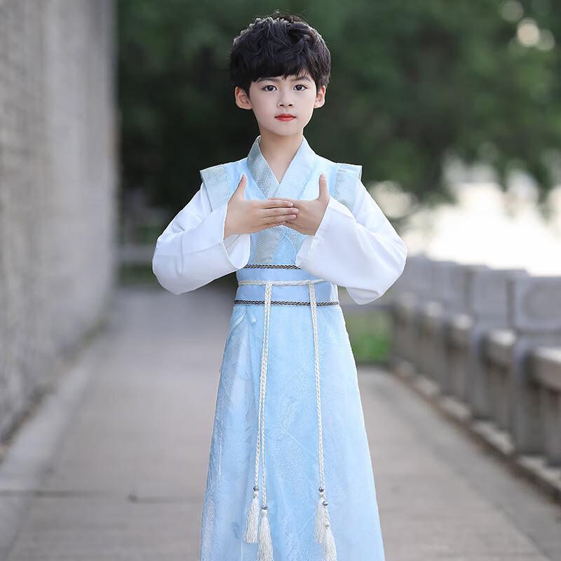 AnnieYouer Boys' Summer Chinese Hanfu Tang Suit