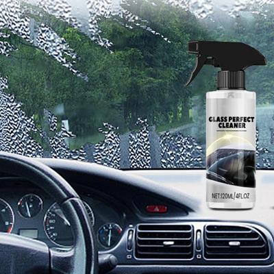 Auto Glass Cleaner Spray 120ml Car Window Cleaner Car Window Cleaner Tool With Dust-Free Cleaning Cloth Glass Care Products