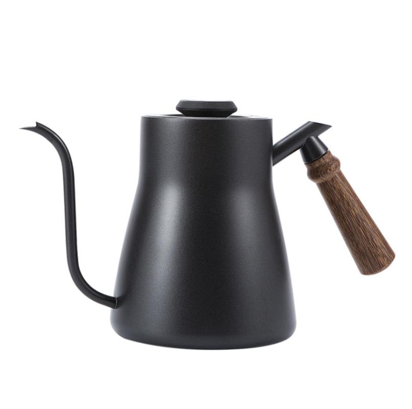 

850ml 304 stainless steel long narrow spout coffee spout drip cycle column pot green pour coffee with thermometer lid | coffee pots