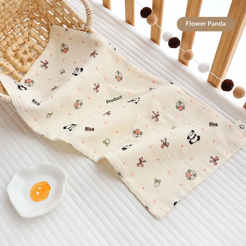 25X50Cm Baby Six-Layer Pure Cotton Gauze Small Towel Face Towel Square Towel Mouth Towel Baby Washcloth