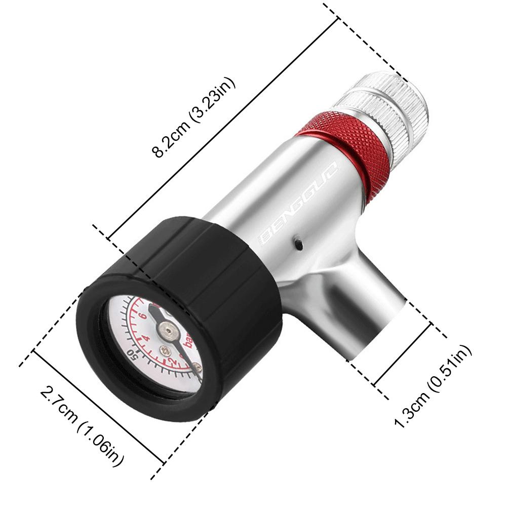 Mini CO2 Bicycle Pump CO2 Bike Tire Inflator With Sponge Cover Automatic CO2 Pump Bicycle Accessory For Schrader Presta Adapter