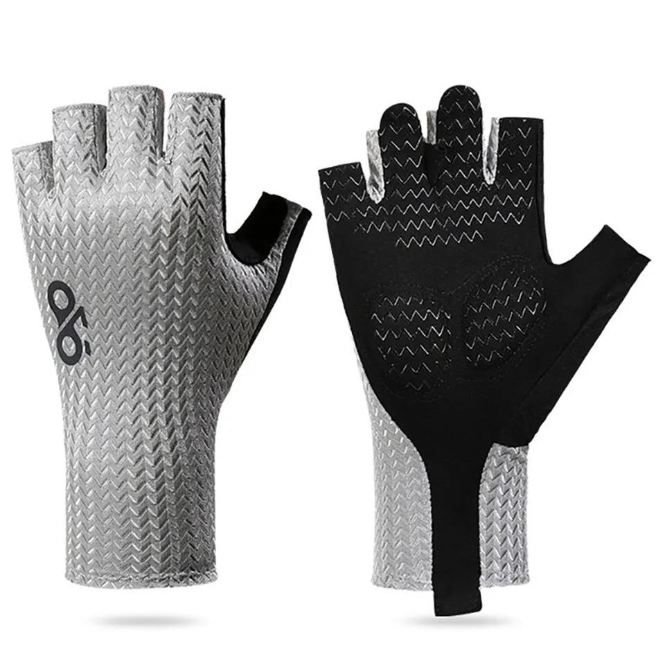 Sommer Atmungsaktive Halbfinger Radhandschuhe Ultraleicht Rennradhandschuhe Rutschfestes Silikonpolster Kühlende Sportausrüstung