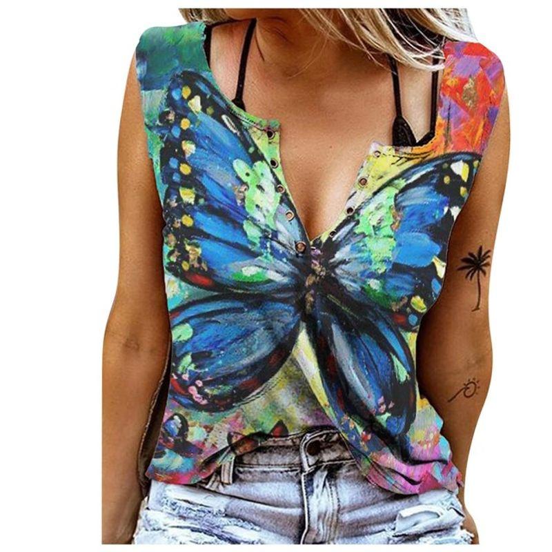 

Укороченная футболка без рукавов с V-образным вырезом, облегающая, без рукавов, короткая, с принтом, майка, V-образный вырез A L