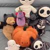 Kreativní kreslený lebka muž Halloweenský duch plyšová hračka měkká vycpaná bavlna zábavná dekorace dům narozeniny svátek dárek