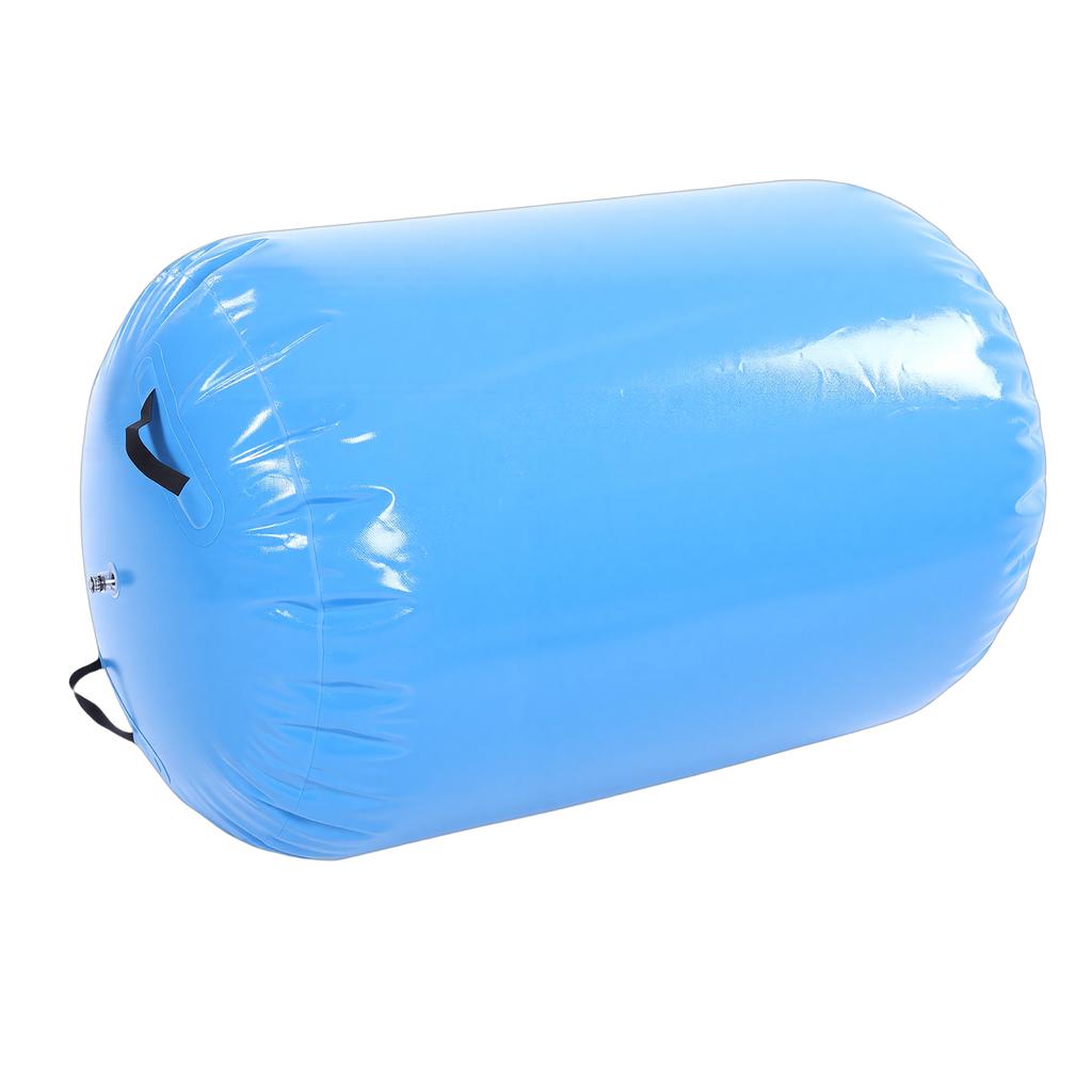 Gymnastik Luftrolle 0,7x0,9m PVC Aufblasbare Tumblingrolle mit Handpumpe für das Training Blau