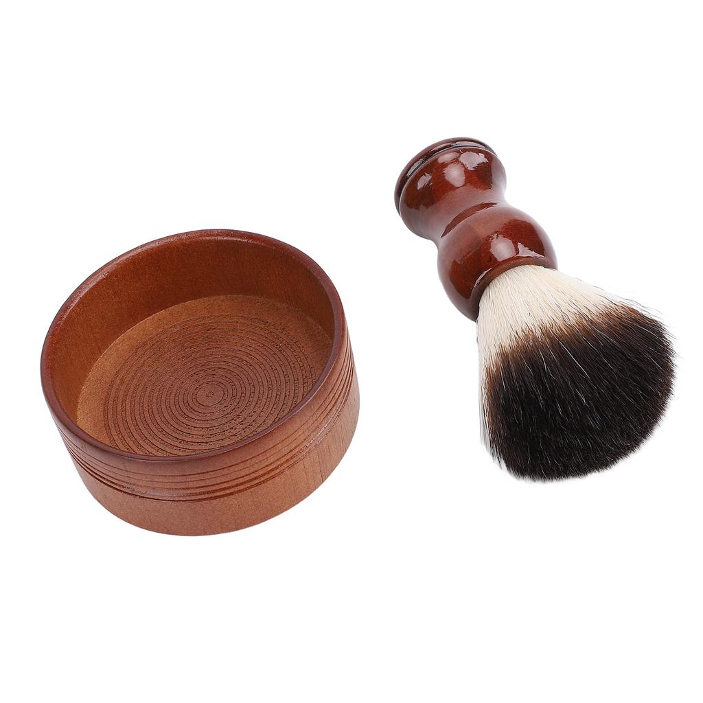 Rasierpinsel-Set Herren Rasier-Set Haar-Rasierpinsel Rasierschale für Barbier Reisen Hotel