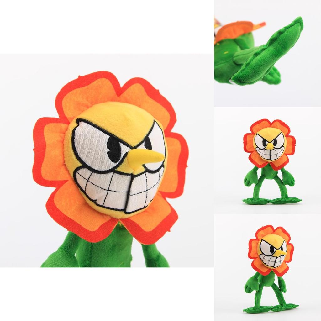 Cagney Carnation Cuphead 10" Authentic Plush New Series 2 Soft And Premium Quality Toy