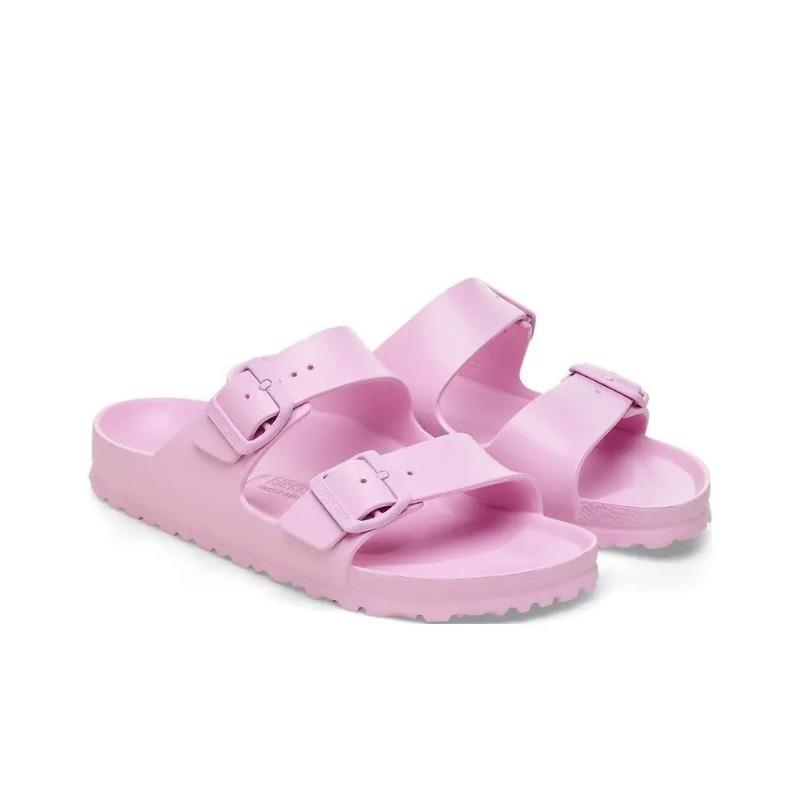 Birkenstock Unisex EVA Comfort Round Toe Soft Sole Commuter Slide Sandals Pink Narrow Fit 1027355 37