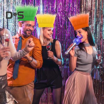 Pluizige Pluche Haarband Harig Kostuum Optreden Requisiet Hip Hop Stijl Club Feest Elastische Pruik Hoed Spoof Muts Nep Kort Haar Hoed