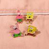 Peripheral Brooch Cartoon Cute Patrick Star Anime Peripheral Clothes Accessories Dripping Oil