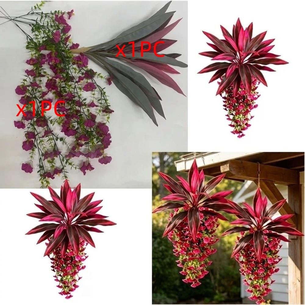 Lush Leaves Artificial Dracaena Morning Glory Hanging Vine Wedding Decor