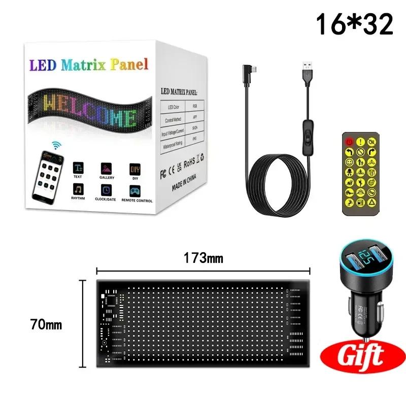 Devil Eyes LED Matrix Display Flexible Pixel Screen APP Controlled Scrolling Car Truck Window Light Panel Waterproof DIY Amagi