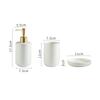 Ensemble simple en céramique pour salle de bain Lavabo Articles de salle de bain Tasse à bain pour la bouche Porte-savon Flacon de désinfectant pour les mains Kit de gobelets à brosse à dents