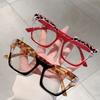 Personalized Color Matching Cat Eye Anti-Blue Glasses Fashionable Commuting Elegant And Versatile Can Be Equipped With Degree Flat Glasses