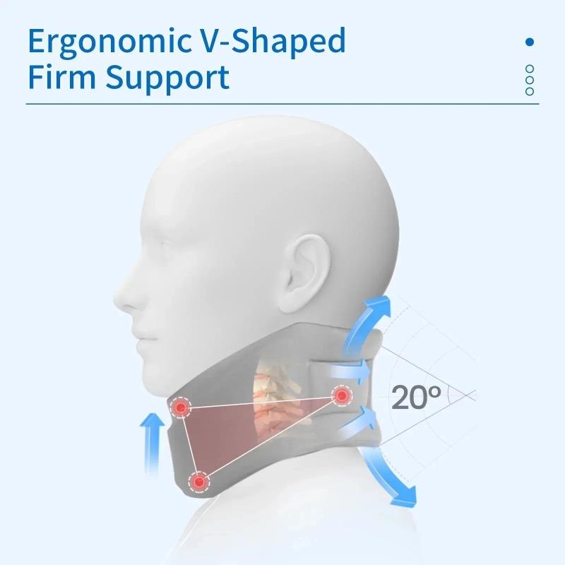 Durable And Safe Neck Brace Foam-Filled Cervical Support Traction Device Neck Stabilization & Pressure Relief Device Adjustable Neck Stabilizer