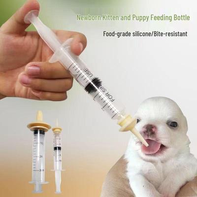 Seringue d'alimentation pour animaux de compagnie et biberon à tétine pour chatons et chiots