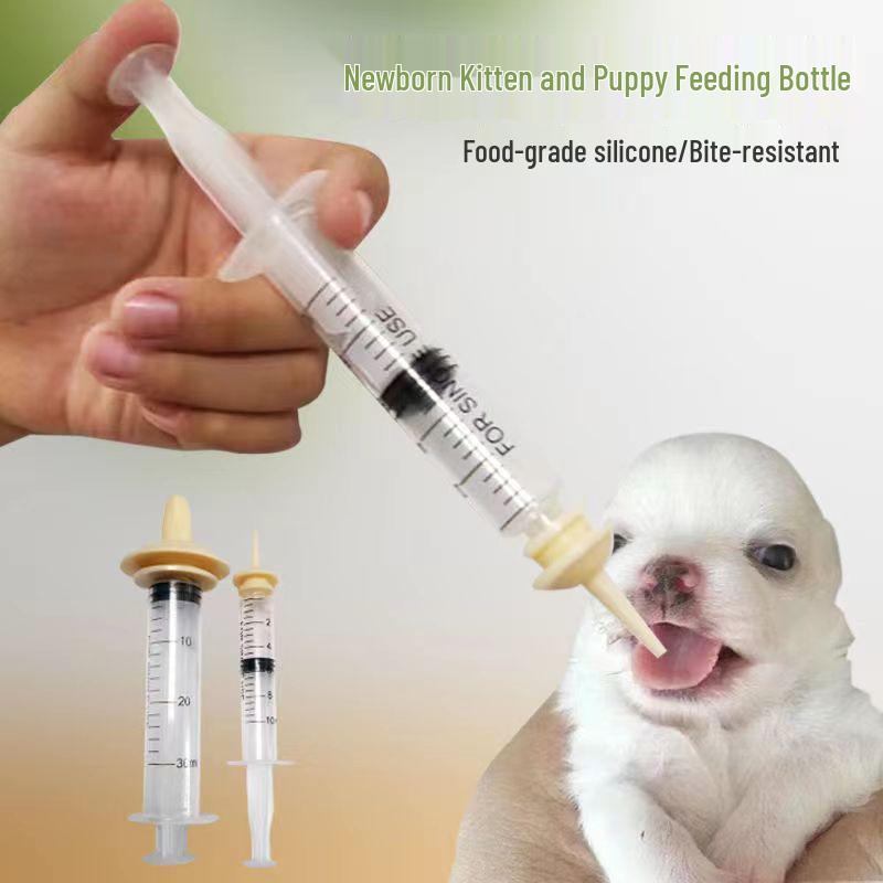 Pet Feeding Syringe with Special Nipple for Cats & Dogs