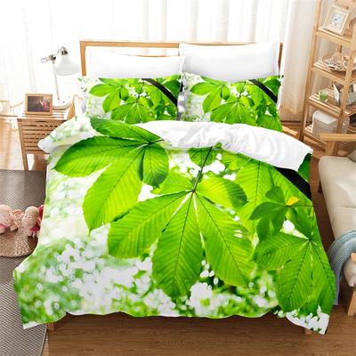 Blätter Bettwäschesets Grüne Pflanzen Bettbezug Jungen Mädchen Kinder Bettbezug Set King Steppdeckenbezug Schlafzimmer Bettset Queen Bettwäscheset