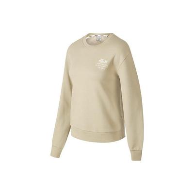 Letter Print Fleece Pullover Knit Sweatshirt Women Sweatshirt P423W054-01GA