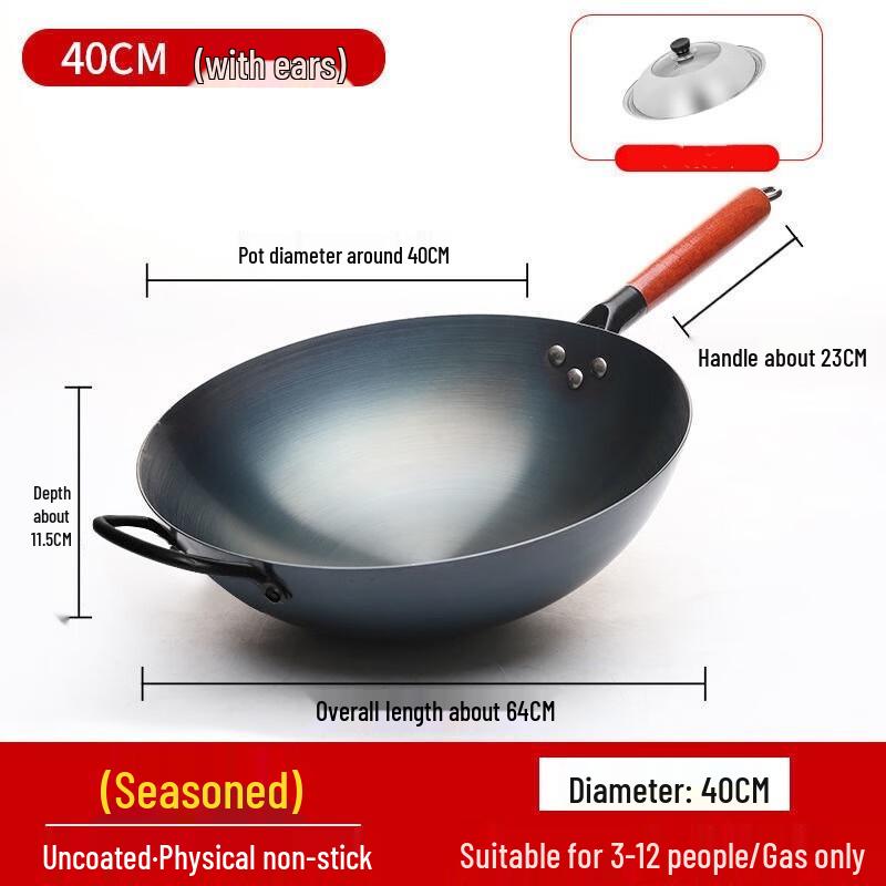 Yoshida Craftsman Handmade Pre-seasoned Iron Wok