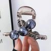 Pearls Rhinestones Hair Claw Clip For Women Barrette Slip Resistant Hair Accessory Elegant Design Styling