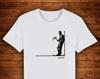 Banksy Man Waiting In Vain Graffiti / T Shirt Unique Design Street Wear Art Urban Graphic Tees Top