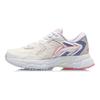 Li-Ning Tênis de Corrida Feminino de Cano Baixo Amortecedor Antiderrapante Durável Rosa Branco Azul ARLR014-3