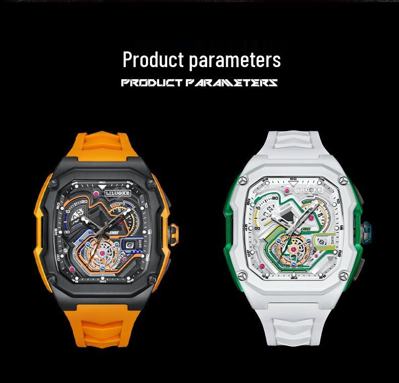 Orologio Sportivo SVJ da Uomo di Alta Gamma Scheletro 3D Luminoso Impermeabile al Quarzo