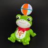 Electric Walking Frog Toy with Music Light Rotatable Heading Ball Stunt Frog Toy Toddlers Boys Girls Tummy Time Interactive Crawling Animal Toy