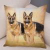 Sofa Home Pillowcase German Shepherd  Decoration Pet Animal Cushion,(1)