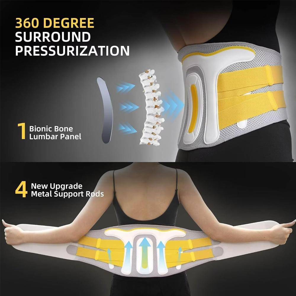 Back Brace For Lower Back Pain, Breathable Design With Lumbar Support Belt, Back Support Brace, Immediate Relief From Sciatica