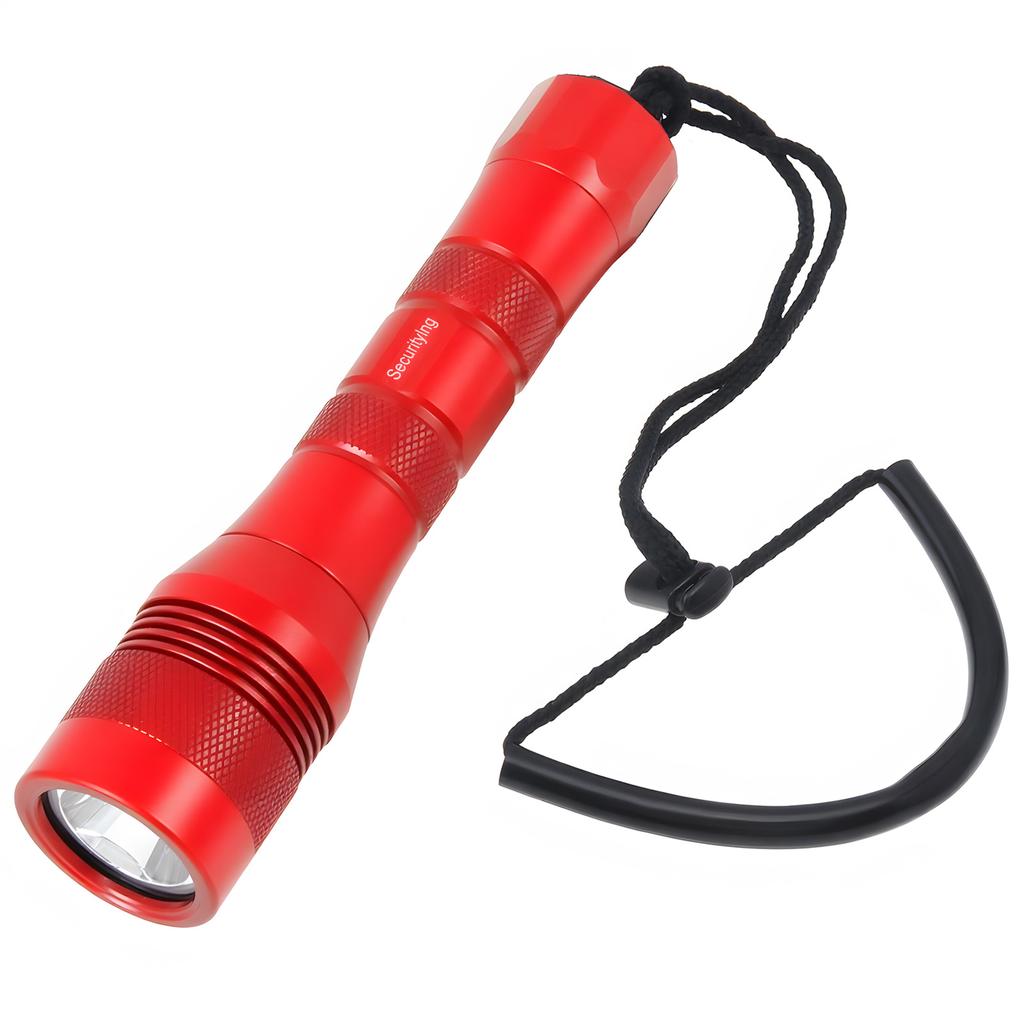 SecurityIng DF08 Scuba Diving Flashlight 1050LM Underwater 150m Deep Waterproof Torch Light with 9 Degree Beam Angle