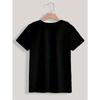 Women's Letter Print T-Shirt Casual Round Neck Short Sleeve Summer Fashion Sports Top
