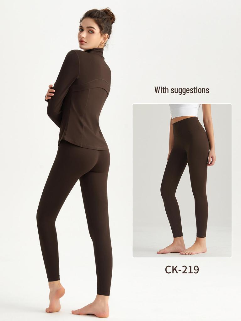 LAHN Women's Long Sleeve Quick Dry Slim Fit Yoga Jacket - Autumn/Winter Athletic Wear