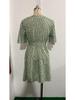 V Neck Printingt Dress Waist Hugging Dress Elegant Short Sleeve Dresses Causal Women Dress