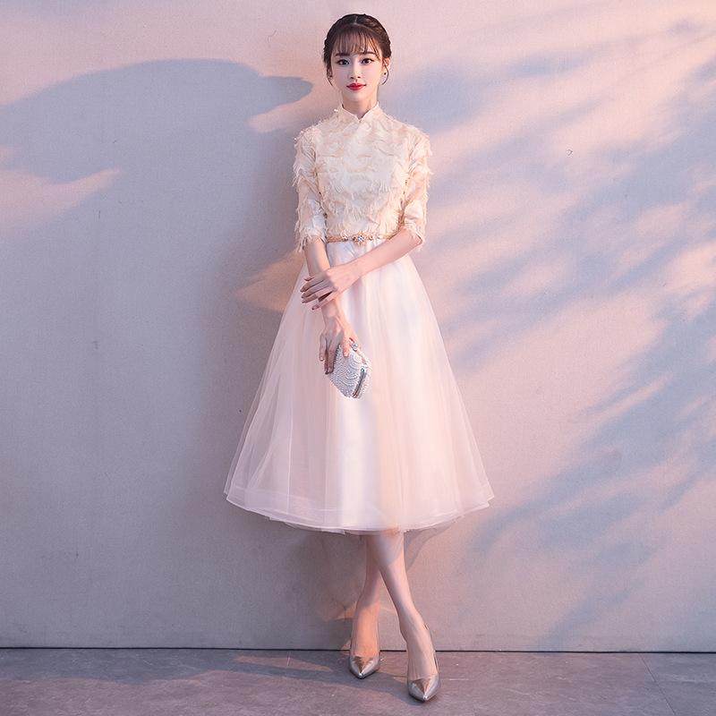 Evening Dress New Spring Elegant Party Medium and Long Bridesmaid Dress Party Dress Slim Fit