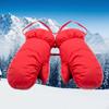 Biking Men's Down Gloves Women's Autumn Winter Warm Thickened Ski Mittens Lanyard