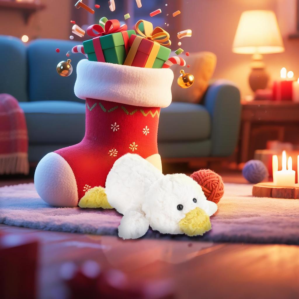 Aprikosen Lamm Gelbe Ente Plüschtier, Weich und Niedlich, Flauschige Gelbe Ente für Jungen und Mädchen, 30cm