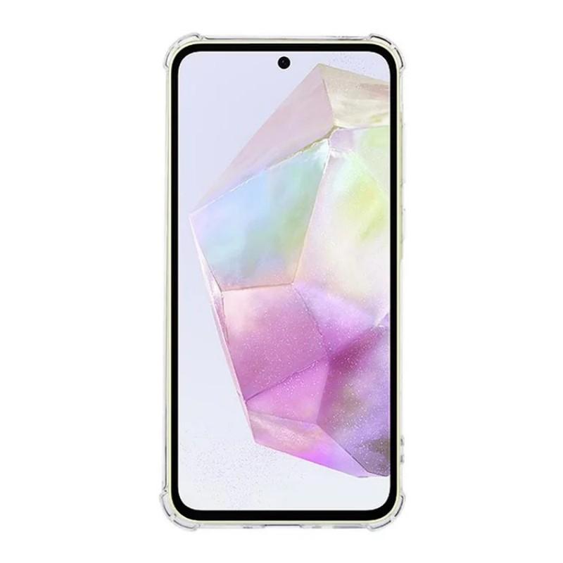 For Samsung Galaxy A35 5G TPU Case WANLONFENG WL3 Series 1.5mm Phone Cover with Tempered Glass Film