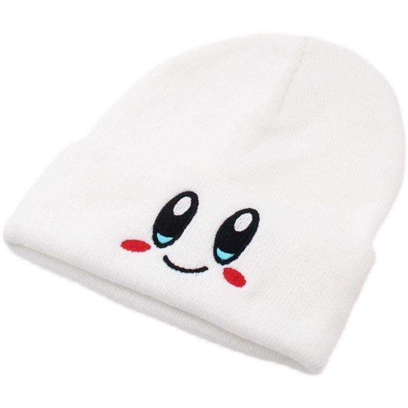 

Модная мультяшная вязаная шапка-бини с ушами для ветрозащиты и термозащиты для взрослых, мужчин и женщин белый