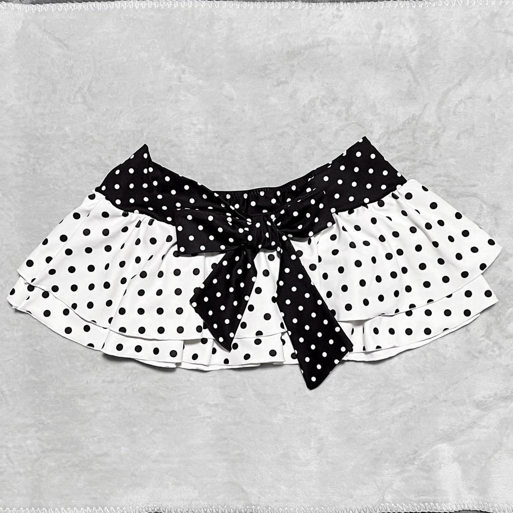 Spicy Girl Style Spot Printed Summer Sweet Trendy Cute Sweetheart Bikini Sets European and American Fashion Harajuku Bikini Sets