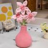 Blooming Peach Blossom Plush Potted Toy Soft Stuffed Flower with Smiling Face 40cm Adorable Home Office Decor Photography Prop Gift for Plant Lovers