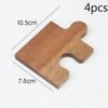 1 Set Wooden Puzzle Coaster Wooden Japanese Tea Ceremony Tea Cup Holder Beech Insulation Pad Walnut Cushion Tableware Decor NEW
