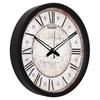 Plastic Silent Movement Designer Wall Clock (Black Frame, 12-inch)