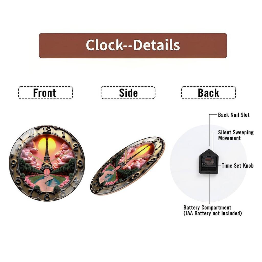 30cm Diameter Glass Wall Clock That Successfully Blends Usefulness with Beauty