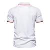 2021 Summer Color Block Striped Polo Shirt: European Size Men's Casual Short Sleeve T-Shirt